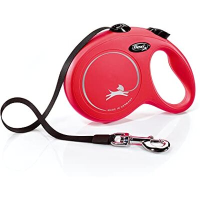 FLEXI Cl30t5.250.r New Classic Ruban Laisse rétractable, Rouge, L/16 ' FLEXI Cl30t5.250.r New Classic Ruban Laisse rétractable, Rouge, L/16 '