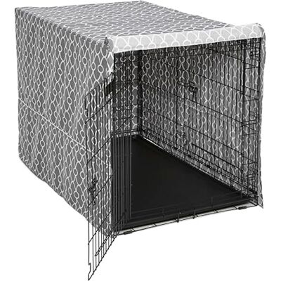 MidWest Homes for Pets Housse de protection pour cage pour chien en polyester et coton mélangé résistant avec revêtement en téflon Noir MidWest Homes for Pets Housse de protection pour cage pour chien en polyester et coton mélangé résistant avec revêtement en téflon Noir