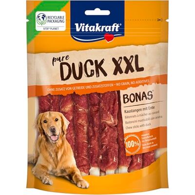 Vitakraft Pure Duck Bonas Friandises pour chien, bâtonnets à mâcher avec viande de canard, friandises d'entraînement pour chien, sans ajout de sucre ni de céréales (1 x 200 g) Vitakraft Pure Duck Bonas Friandises pour chien, bâtonnets à mâcher avec viande de canard, friandises d'entraînement pour chien, sans ajout de sucre ni de céréales (1 x 200 g)