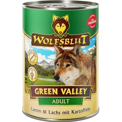Wolfsblut Green Valley Adult Agneau et saumon avec pied 395 g Lot de 6 Wolfsblut Green Valley Adult Agneau et saumon avec pied 395 g Lot de 6