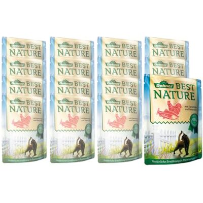 Dehner Best Nature Nourriture humide pour chat adulte Saumon, poulet, pomme de terre 16 sachets de 85 g (1,36 kg) Dehner Best Nature Nourriture humide pour chat adulte Saumon, poulet, pomme de terre 16 sachets de 85 g (1,36 kg)