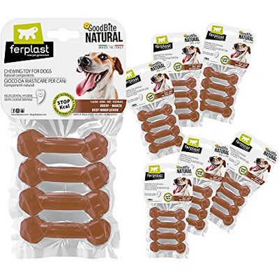 Ferplast Goodbite Natural XS Jouet Os pour Hygiène Dentaire Naturel Saveur de Bœuf pour Chien Petit 3-5 kg / 28 Pièces de 15 g Ferplast Goodbite Natural XS Jouet Os pour Hygiène Dentaire Naturel Saveur de Bœuf pour Chien Petit 3-5 kg / 28 Pièces de 15 g