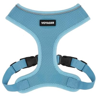 Best Pet Supplies Voyager Aerolite Harnais pour chien en maille anti-traction, coutures réfléchissantes, respirant, réglable, robuste, durable, pour marche, dressage, jogging, Bleu layette, Taille M Best Pet Supplies Voyager Aerolite Harnais pour chien en maille anti-traction, coutures réfléchissantes, respirant, réglable, robuste, durable, pour marche, dressage, jogging, Bleu layette, Taille M