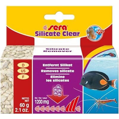 sera Marin Silicate Clear 60 g Dissolvant de silicate pour aquariums d'eau de mer milieu filtrant dans le sac réduit le silicate et prévient les diatomées pour une eau d'aquarium claire et sera Marin Silicate Clear 60 g Dissolvant de silicate pour aquariums d'eau de mer milieu filtrant dans le sac réduit le silicate et prévient les diatomées pour une eau d'aquarium claire et