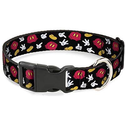 Buckle-Down Collier Clip Plastique Mickey Mouse Elements Dispersés Noir Buckle-Down Collier Clip Plastique Mickey Mouse Elements Dispersés Noir