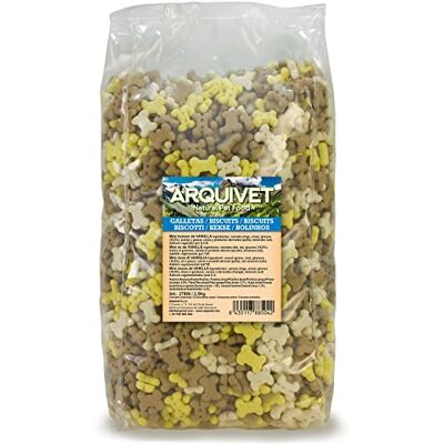 Arquivet Biscuits pour Chiens Mini Os de Vanille, Snacks et Friandises Aliments Complémentaires, 2,5 kg Arquivet Biscuits pour Chiens Mini Os de Vanille, Snacks et Friandises Aliments Complémentaires, 2,5 kg