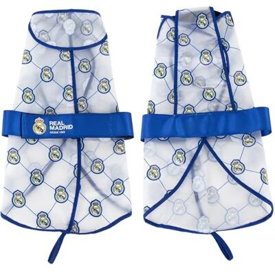 CERDÁ LIFE'S LITTLE MOMENTS Manteau imperméable réglable pour chien Real Madrid avec capuche, résistant à l'eau, design exclusif et ajustement confortable, produit officiel de football CERDÁ LIFE'S LITTLE MOMENTS Manteau imperméable réglable pour chien Real Madrid avec capuche, résistant à l'eau, design exclusif et ajustement confortable, produit officiel de football