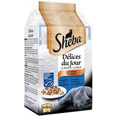 Sheba Délices Du Jour 72 Sachets Thon Cabillaud En Sauce Pour Chat - Nourriture pour chat Sheba Délices Du Jour 72 Sachets Thon Cabillaud En Sauce Pour Chat - Nourriture pour chat