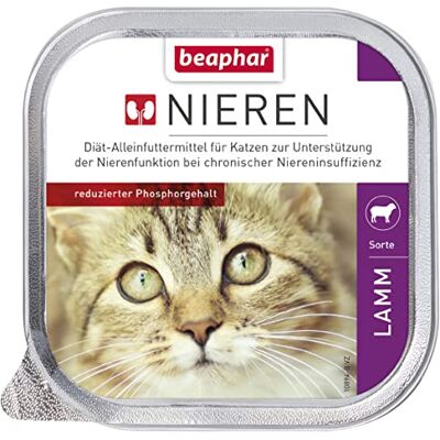 Beaphar Régime rénal pour chats Aliment diététique Teneur réduite en phosphore Avec huile de saumon précieuse Pour soutenir la fonction rénale Nourriture douce pour les gourmets 1 x 100 Beaphar Régime rénal pour chats Aliment diététique Teneur réduite en phosphore Avec huile de saumon précieuse Pour soutenir la fonction rénale Nourriture douce pour les gourmets 1 x 100