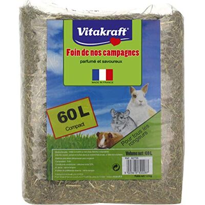 Vitakraft Foin de nos campagnes pour rongeurs 60 L Vitakraft Foin de nos campagnes pour rongeurs 60 L