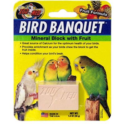 Zoo Med Banquet Alimentation pour Oiseau avec Bloc de Minéraux/Fruits 28 g Zoo Med Banquet Alimentation pour Oiseau avec Bloc de Minéraux/Fruits 28 g