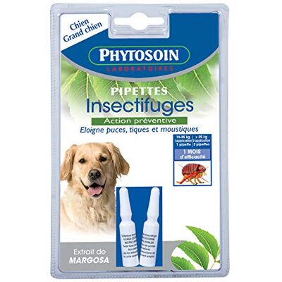 Riga Phytosoin 095036 Pipettes anti-insectes pour chiens moyens et grands (2 unités) Riga Phytosoin 095036 Pipettes anti-insectes pour chiens moyens et grands (2 unités)
