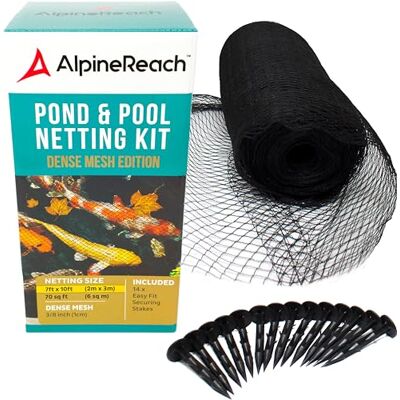 AlpineReach Kit de filet pour étang koï, 2 m x 3 m, couverture en maille fine et lourde, pour protéger les poissons koï, contre les hérons, les oiseaux, les chats, les prédateurs, les rayons UV AlpineReach Kit de filet pour étang koï, 2 m x 3 m, couverture en maille fine et lourde, pour protéger les poissons koï, contre les hérons, les oiseaux, les chats, les prédateurs, les rayons UV