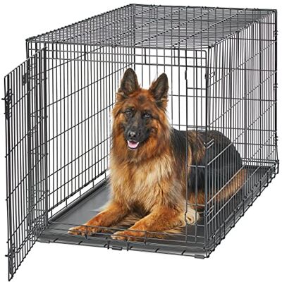 MidWest Homes for Pets XL LifeStages Single Door 48-Inch Folding Dog Crate, Enhanced Security, Includes Leak-Proof Pan, Divider Panel, Handle, Rubber Feet MidWest Homes for Pets XL LifeStages Single Door 48-Inch Folding Dog Crate, Enhanced Security, Includes Leak-Proof Pan, Divider Panel, Handle, Rubber Feet