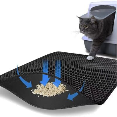 FXxswey Tapis de litière pour Chat, Pliable Double Couche Nid d'abeille étanche Chat Mangeoire Tapis de Protection de Sol et Tapis Facile à Nettoyer (55 * 70cm) FXxswey Tapis de litière pour Chat, Pliable Double Couche Nid d'abeille étanche Chat Mangeoire Tapis de Protection de Sol et Tapis Facile à Nettoyer (55 * 70cm)