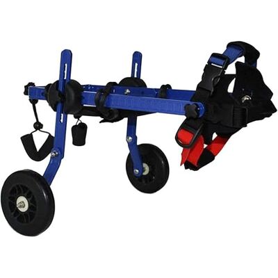 MAXWXB Fauteuil roulant pour chien, fauteuil roulant pour chien, pattes postérieures, cadre de marche, chaise en aluminium réglable pour chiens handicapés, harnais de mobilité à 2 roues, poussette pour chie MAXWXB Fauteuil roulant pour chien, fauteuil roulant pour chien, pattes postérieures, cadre de marche, chaise en aluminium réglable pour chiens handicapés, harnais de mobilité à 2 roues, poussette pour chie