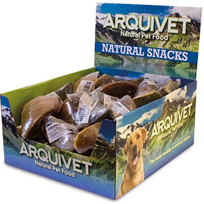 Arquivet Lot de 20 sabots de bœuf farcis au poulet Snacks naturels pour chiens Boîte, sac de friandises, friandises, friandises, friandises et récompenses canines Arquivet Lot de 20 sabots de bœuf farcis au poulet Snacks naturels pour chiens Boîte, sac de friandises, friandises, friandises, friandises et récompenses canines