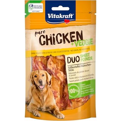 Vitakraft Chicken Veggie, patates douces au poulet, friandises d'entraînement pour chien, à récompenser (1 x 80 g) Vitakraft Chicken Veggie, patates douces au poulet, friandises d'entraînement pour chien, à récompenser (1 x 80 g)