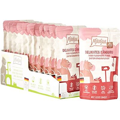 MjAMjAM 1111312 pur plaisir de viande Kangourou tendre Lot de 12 (12 x 125 g) Chat MjAMjAM 1111312 pur plaisir de viande Kangourou tendre Lot de 12 (12 x 125 g) Chat