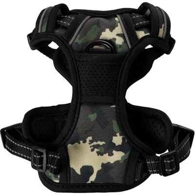 FLAMINGO Harnais pour Chien Balou Jungle Camouflage XS 30 à 45cm 15mm Réglable en continu avec Bandes réfléchissantes avec Boucle à clic FLAMINGO Harnais pour Chien Balou Jungle Camouflage XS 30 à 45cm 15mm Réglable en continu avec Bandes réfléchissantes avec Boucle à clic