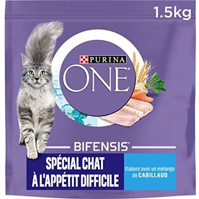 PURINA ONE Aliment Spécial au Cabillaud/Truite à l'Appétit Difficile pour Chat 1,5 Kg PURINA ONE Aliment Spécial au Cabillaud/Truite à l'Appétit Difficile pour Chat 1,5 Kg