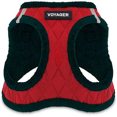 Best Pet Supplies Voyager Step-In Harnais en peluche douce pour chiens de petite et moyenne taille Harnais (peluche rouge), XS (tour de poitrine : 33-36,8 cm) Best Pet Supplies Voyager Step-In Harnais en peluche douce pour chiens de petite et moyenne taille Harnais (peluche rouge), XS (tour de poitrine : 33-36,8 cm)
