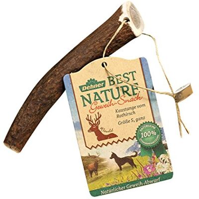 Dehner Best Nature Friandise pour Chiens Bâtonnet à mâcher en Bois de cerf Entier Taille S Dehner Best Nature Friandise pour Chiens Bâtonnet à mâcher en Bois de cerf Entier Taille S