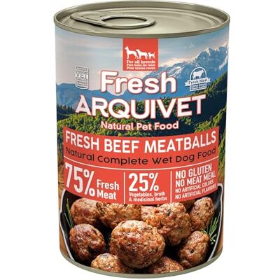Arquivet Boulettes de Bœuf - Nourriture pour Chiens - Pack de 6 Arquivet Boulettes de Bœuf - Nourriture pour Chiens - Pack de 6