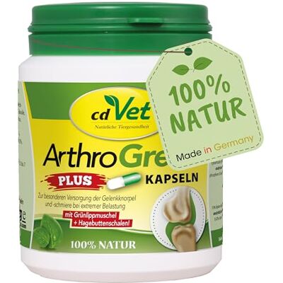 cdVet Naturprodukte ArthroGreen Plus 100 gélules Soutient en Phase aiguë Soutient l'appareil Locomotive + articulations Soutien nutritionnel Fermeté osseuse et Cartilage cdVet Naturprodukte ArthroGreen Plus 100 gélules Soutient en Phase aiguë Soutient l'appareil Locomotive + articulations Soutien nutritionnel Fermeté osseuse et Cartilage