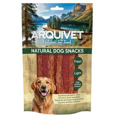 Arquivet Friandises pour chiens (lot de 12) Suprêmes de poulet et de canard 100 g, Friandises naturelles pour chiens Arquivet Friandises pour chiens (lot de 12) Suprêmes de poulet et de canard 100 g, Friandises naturelles pour chiens