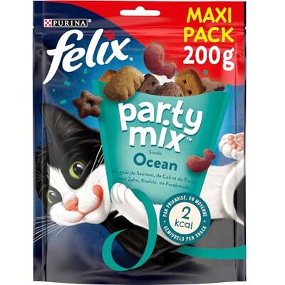 Felix Party Mix Friandises Chat Adulte Océan 5x200g Format économique Felix Party Mix Friandises Chat Adulte Océan 5x200g Format économique