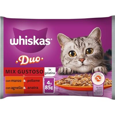 Nourriture humide pour chats Whiskas Duo - 13x4x85g Nourriture humide pour chats Whiskas Duo - 13x4x85g