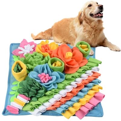 Romon Tapis olfactif pour chiens 40 x 40 cm, tapis pour chiens en polaire coloré, jeu interactif pour chiens, chats et lapins, antidérapant, lavable et pliable Romon Tapis olfactif pour chiens 40 x 40 cm, tapis pour chiens en polaire coloré, jeu interactif pour chiens, chats et lapins, antidérapant, lavable et pliable