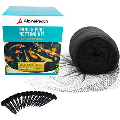 AlpineReach Kit de filet pour étang koï, 12 m x 12 m, couverture en maille fine et résistante à tisser, pour protéger les poissons koï contre les hérons, les oiseaux, les chats, les prédateurs, les AlpineReach Kit de filet pour étang koï, 12 m x 12 m, couverture en maille fine et résistante à tisser, pour protéger les poissons koï contre les hérons, les oiseaux, les chats, les prédateurs, les