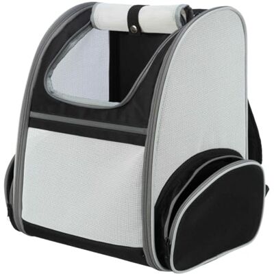 TRIXIE Sac à dos Chloe, 39 × 43 × 27 cm, gris clair/noir TRIXIE Sac à dos Chloe, 39 × 43 × 27 cm, gris clair/noir