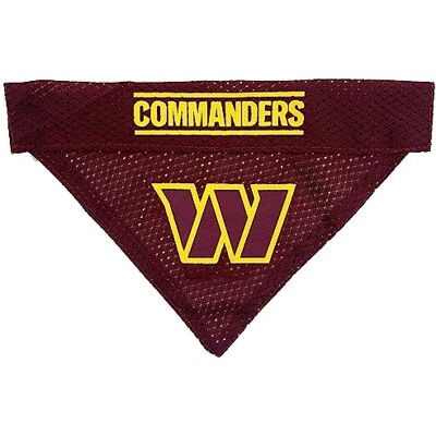 Pets First NFL Bandana pour chien – Washington Commanders Bandana réversible en PET Bandana 2 côtés avec logo de l'équipe brodé de qualité supérieure, petit/moyen. 2 tailles et 32 équipes de la NFL disponibles Pets First NFL Bandana pour chien – Washington Commanders Bandana réversible en PET Bandana 2 côtés avec logo de l'équipe brodé de qualité supérieure, petit/moyen. 2 tailles et 32 équipes de la NFL disponibles