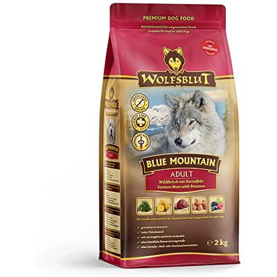 Wolfsblut Blue Mountain 2 kg Viande Sauvage Aliment Sec Nourriture pour Chien sans céréales Wolfsblut Blue Mountain 2 kg Viande Sauvage Aliment Sec Nourriture pour Chien sans céréales