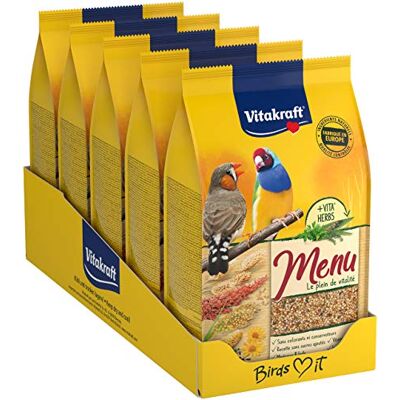 Vitakraft - Modèle - Nourriture complète pour oiseaux exotiques - 5x900g Vitakraft - Modèle - Nourriture complète pour oiseaux exotiques - 5x900g
