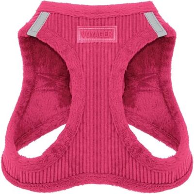 Best Pet Supplies Voyager Step-in Harnais en peluche douce pour chiens de petite et moyenne taille 1 en velours côtelé fuchsia, L (tour de poitrine : 45,7 à 52,1 cm) Best Pet Supplies Voyager Step-in Harnais en peluche douce pour chiens de petite et moyenne taille 1 en velours côtelé fuchsia, L (tour de poitrine : 45,7 à 52,1 cm)