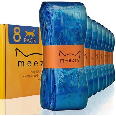 OLALAO meezis Lot de 8 recharges de film de recharge, compatibles avec les cartouches de recharge pour poubelle à litière pour chat, résistantes aux odeurs et résistantes, pour poubelle à chat (8 pièces) OLALAO meezis Lot de 8 recharges de film de recharge, compatibles avec les cartouches de recharge pour poubelle à litière pour chat, résistantes aux odeurs et résistantes, pour poubelle à chat (8 pièces)