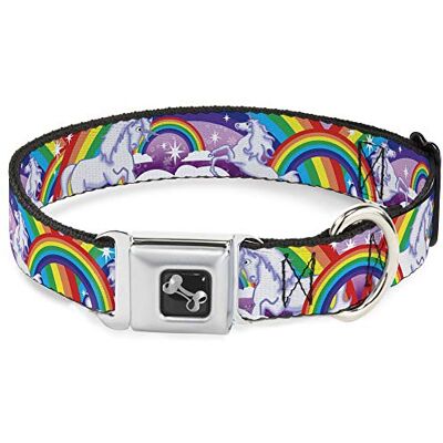 Buckle-Down Buckle Down 16–58,4 cm Licornes en Rainbows avec Sparkles/Violet Collier de Chien en Forme d'os, écran Large, Medium Buckle-Down Buckle Down 16–58,4 cm Licornes en Rainbows avec Sparkles/Violet Collier de Chien en Forme d'os, écran Large, Medium
