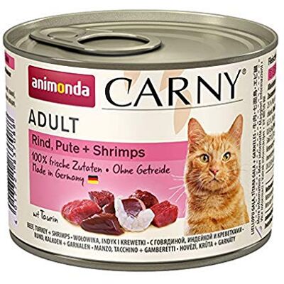 Nourriture pour chats Animonda Carny Bœuf, Dinde et Crevettes - 6 x 200g Nourriture pour chats Animonda Carny Bœuf, Dinde et Crevettes - 6 x 200g