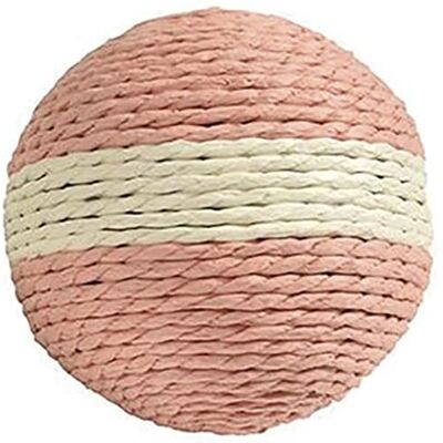 Bobby Boule pour chat griffoir, jeu pour chat en corde recyclée, rose 10 cm Bobby Boule pour chat griffoir, jeu pour chat en corde recyclée, rose 10 cm
