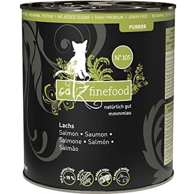 Catz finefood Purrrr Saumon Monoprotéine Nourriture pour Chat N°105 Nourriture humide pour chats sensibles à la nutrition 6 x 750 g Catz finefood Purrrr Saumon Monoprotéine Nourriture pour Chat N°105 Nourriture humide pour chats sensibles à la nutrition 6 x 750 g