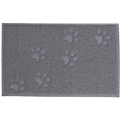 lionto Tapis de litière PVC robuste, PVC 40x60 cm, tapis de toilette de chat facile à nettoyer, tapis pour litière de chat garde l'appartement propre, doux pour les pattes de chats, antidérapant, gris lionto Tapis de litière PVC robuste, PVC 40x60 cm, tapis de toilette de chat facile à nettoyer, tapis pour litière de chat garde l'appartement propre, doux pour les pattes de chats, antidérapant, gris