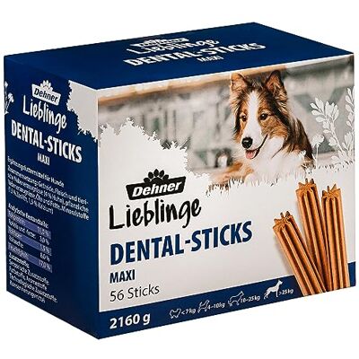 Dehner Dental Sticks Maxi Lot de 56 collations pour chien à partir de 25 kg 2160 g Dehner Dental Sticks Maxi Lot de 56 collations pour chien à partir de 25 kg 2160 g