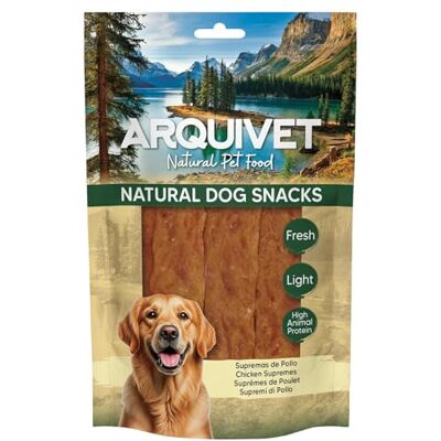 Arquivet Friandises pour chiens (lot de 12) Suprêmes de poulet 100 g, Friandises naturelles pour chiens Arquivet Friandises pour chiens (lot de 12) Suprêmes de poulet 100 g, Friandises naturelles pour chiens