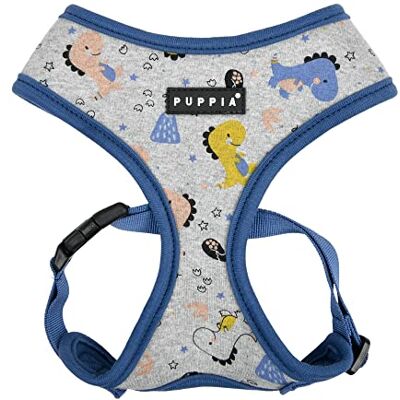 Puppia MINMI Harnais au-dessus de la tête pour chien sans étranglement et sans traction Ceinture de poitrine réglable pour chien de petite et moyenne taille Bleu M Puppia MINMI Harnais au-dessus de la tête pour chien sans étranglement et sans traction Ceinture de poitrine réglable pour chien de petite et moyenne taille Bleu M
