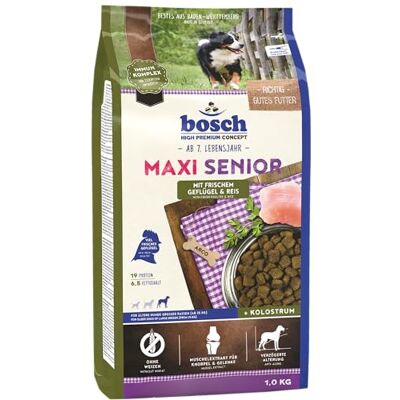 Bosch Maxi Croquette Aîné Volaille/Riz pour Chien Sénior Grande Race 12,5 kg Bosch Maxi Croquette Aîné Volaille/Riz pour Chien Sénior Grande Race 12,5 kg