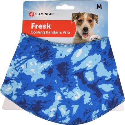 FLAMINGO Bandana rafraîchissant Fresk Vrio Bleu 36-46cm Absorbe l'eau Mouillage Avant Utilisation Réglable avec Bande autogrippante FLAMINGO Bandana rafraîchissant Fresk Vrio Bleu 36-46cm Absorbe l'eau Mouillage Avant Utilisation Réglable avec Bande autogrippante